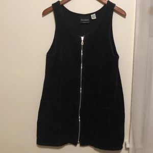 corduroy zipper dress with pockets